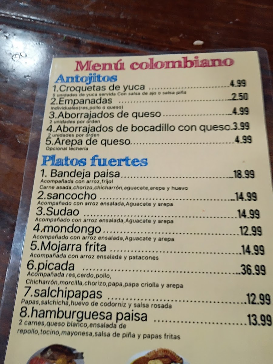 La Nueva Mexicana Menu - Image 2